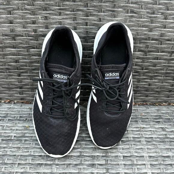 Adidas Women’s Cloudfoam Qt Flex Black White Running Shoes Size 9 - Picture 7 of 11